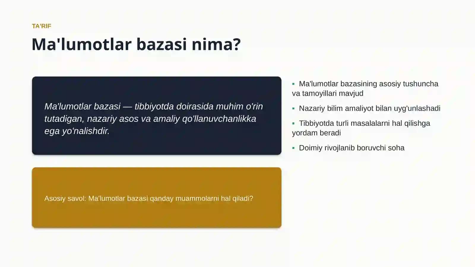 Tibbiyotda - Taqdimotlar/Iqtisodiyot 4