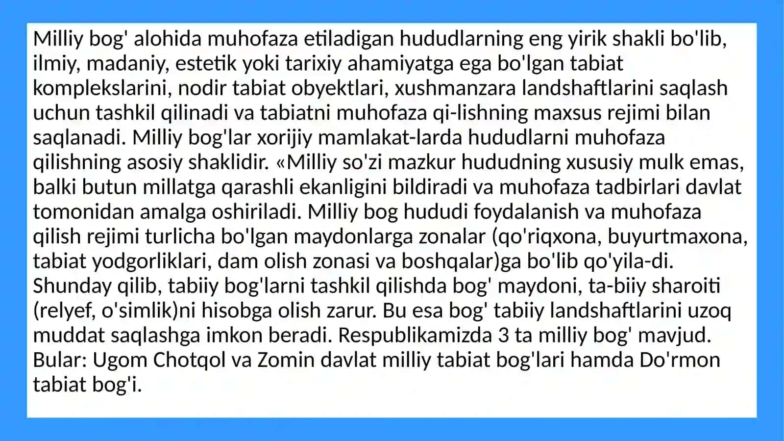 Oʻrta Osiyoning maxsus muhofaza qilinadigan hududlari 4