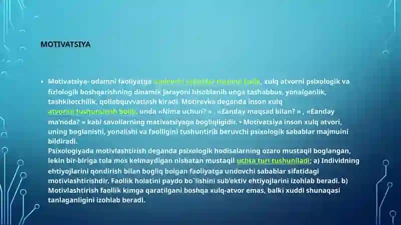 Xorij psixologiyadagi asosiy muammolar 4
