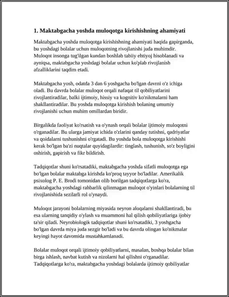 Maktabgacha yosh bolalarda muloqatchanlikni shakllantirish 4