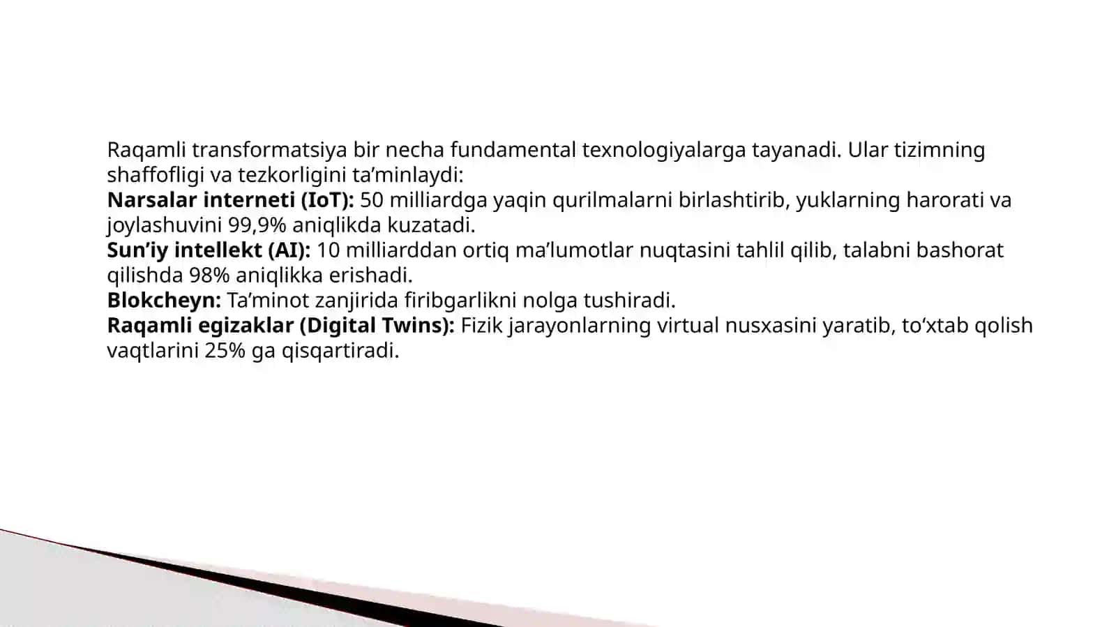 Transport infratuzilmasini raqamlashtirish 4