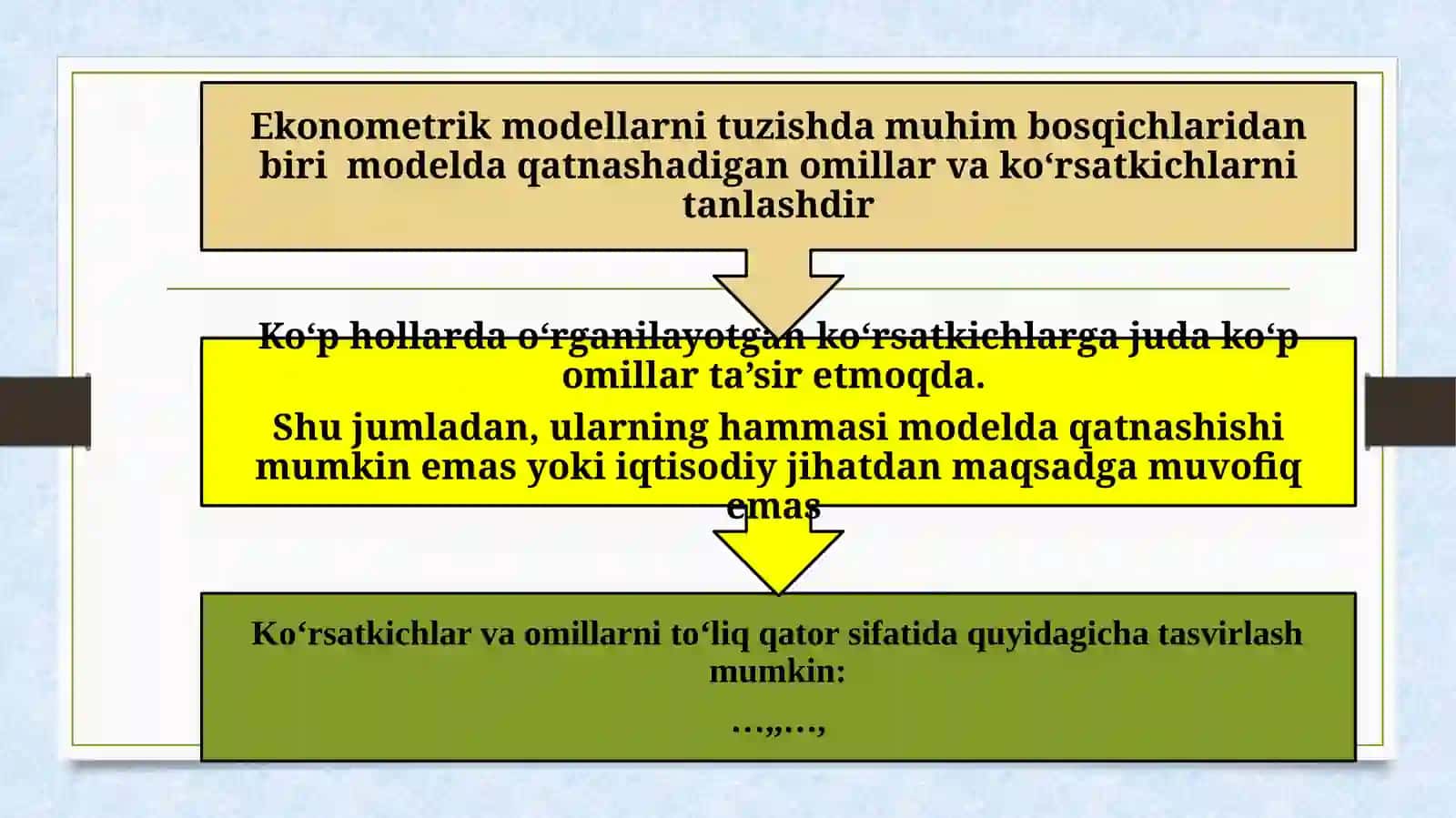 ekonimetrik tadqiqotlarning statistik  bazasi 4