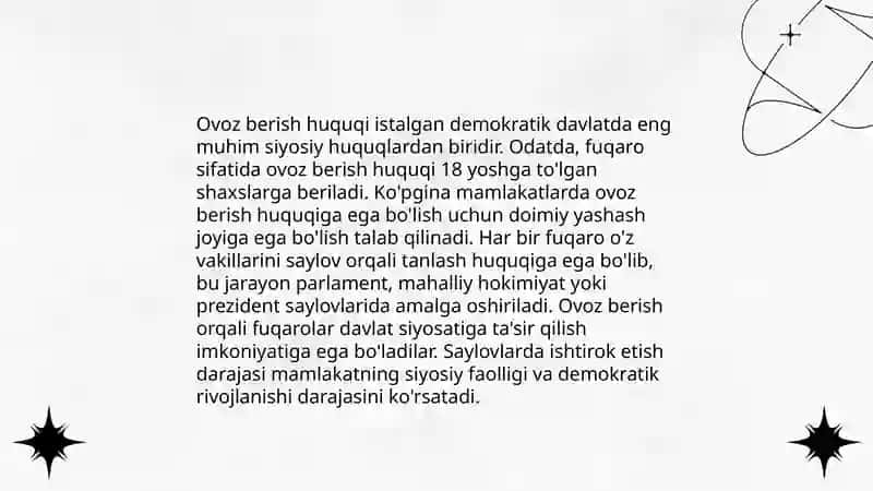 Siyosiy huquqlar va demokratiya 4