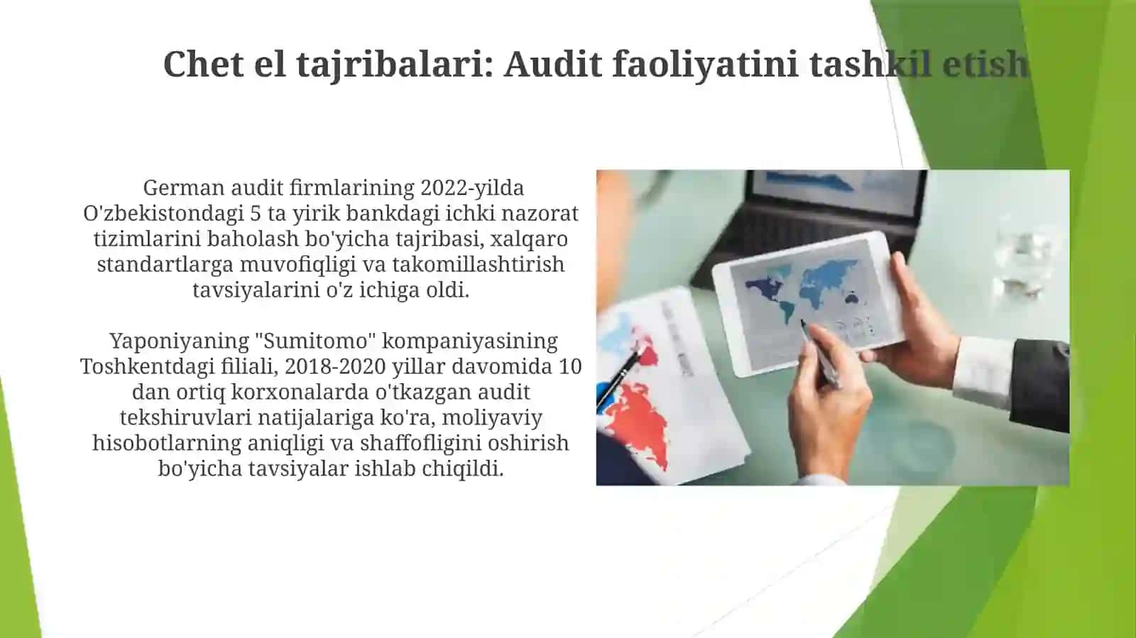 Auditorlik faoliyatini tashkilotishning xorij tajribasi 4