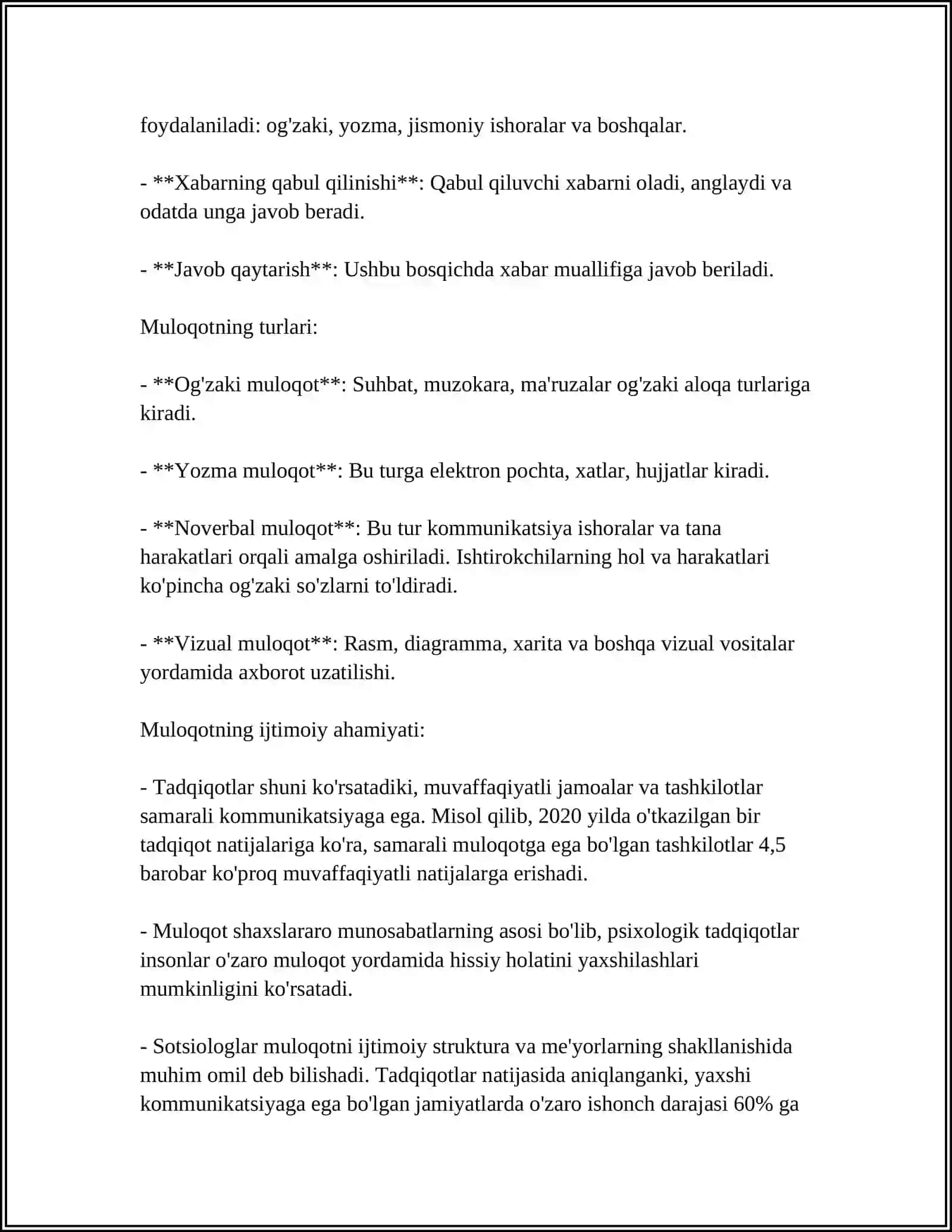 MULOQOT HAQIDA TUSHUNCHA 4