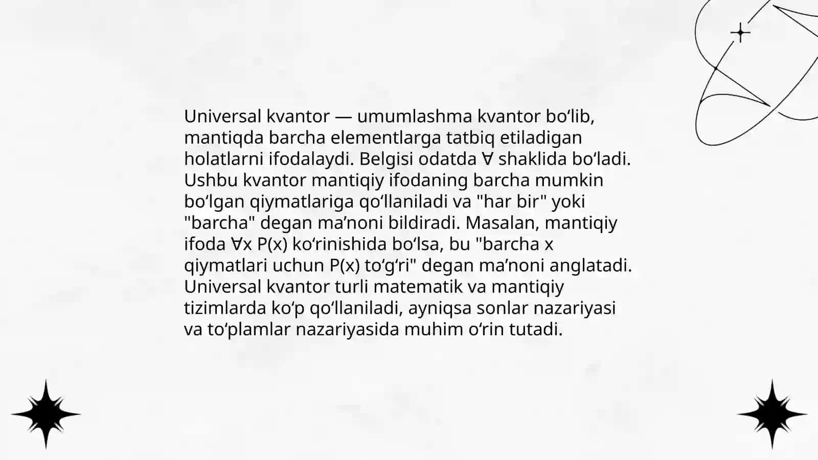 Cheklangan kvantorlar.Mantiqiy kvadrat 4