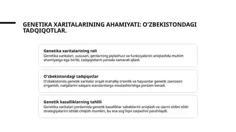 MOLEKULYAR GENETIK KARTALARNI ANALIZ ETISH 4