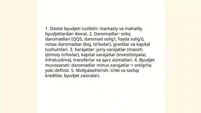 Iqtisodiyotda byudjet-soliq siyosati 4