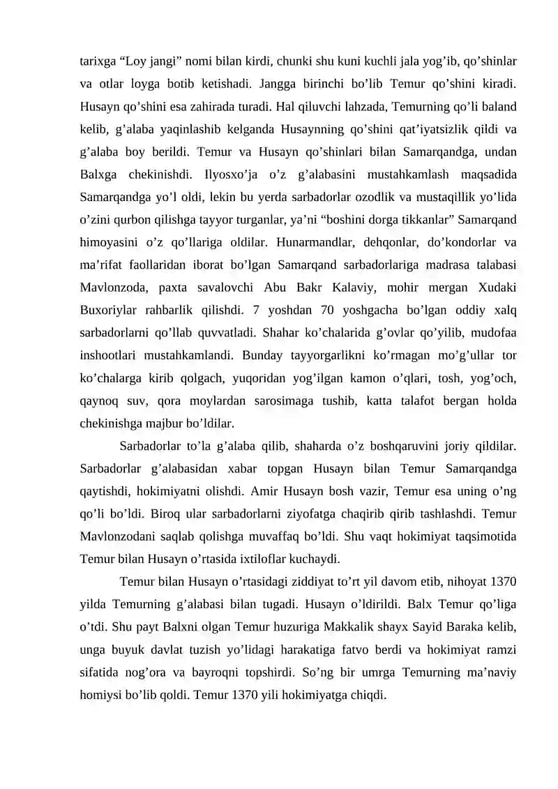 Amir Temur va Temuriylar davlati tarixiy geografiyasi 4