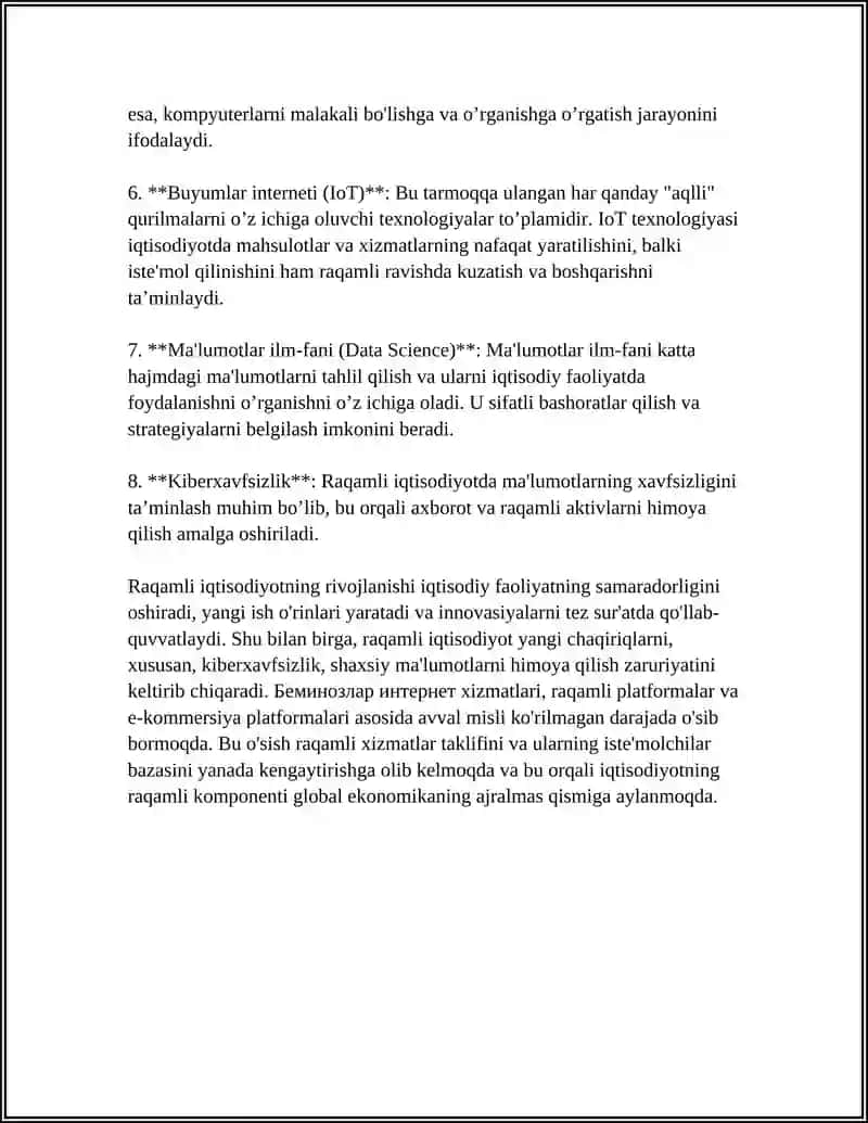 Raqamli Iqtisodiyot va uning asosiy tarkibiy qismlari 4