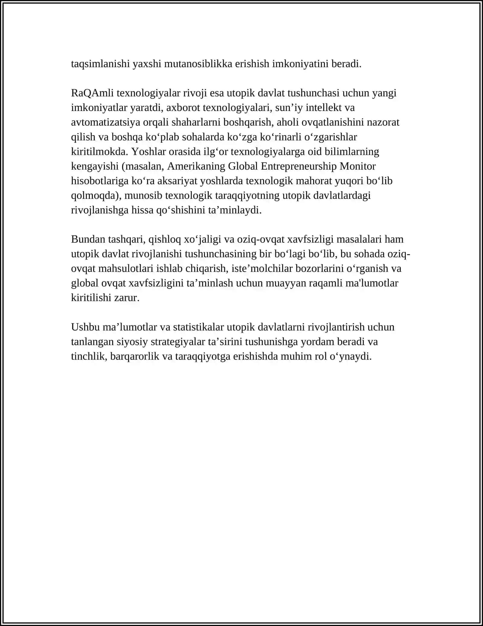 UTOPIKLAR, MARKS VA RADIKALLAR 4