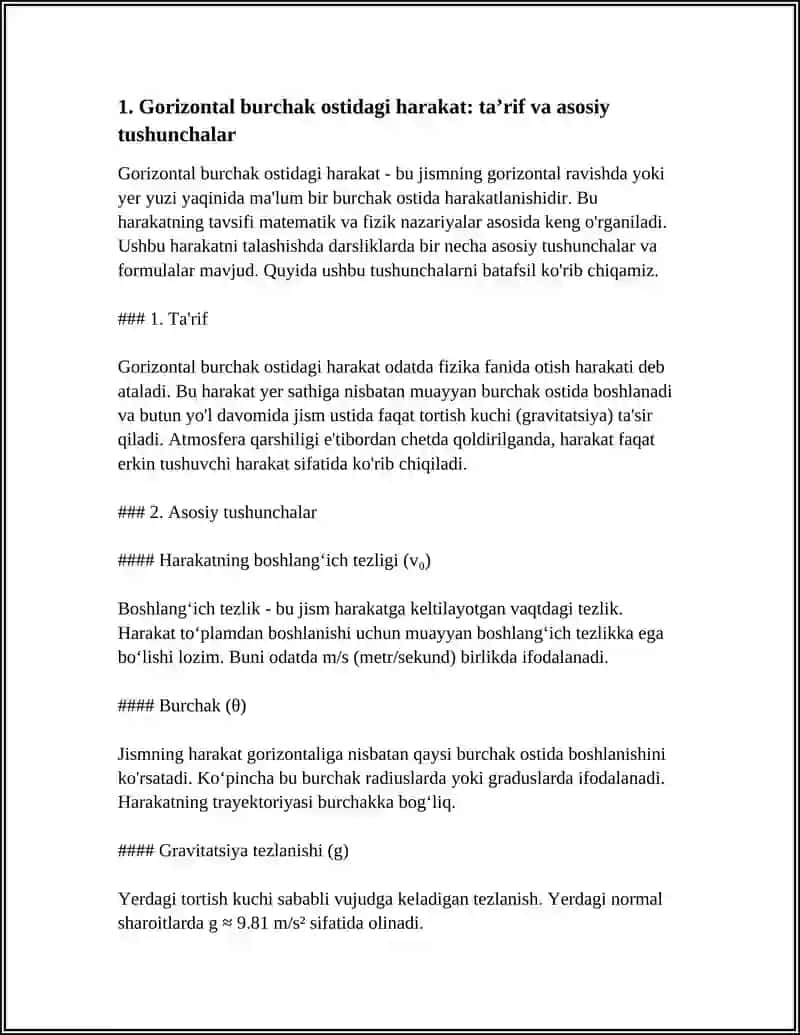 GORIZONTAL BURCHAK OSTIDAGI HARAKATNI ORGANISH 4