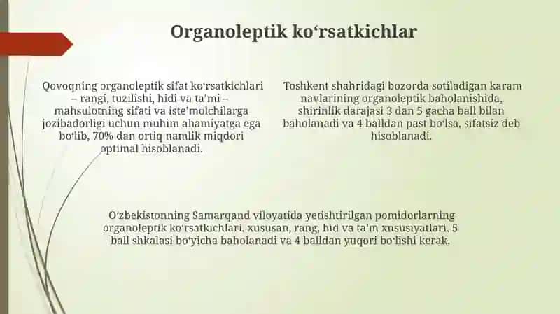 Sabzavot va poliz mahsulotlarining kimyoviy tarkibi 4