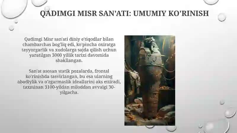 Bobil sanʼati. Qadimgi Misr sanʼati 4