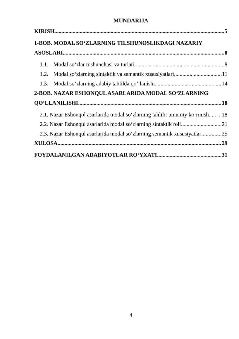 Nazar Eshonqul asarlarida modal soʻzlar 4