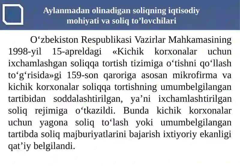 AYLANMADAN OLINADIGAN SOLIQ 4