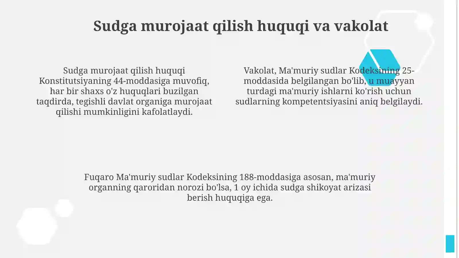 Sud ma’muriy-protsessual huquqining mazmuni 4