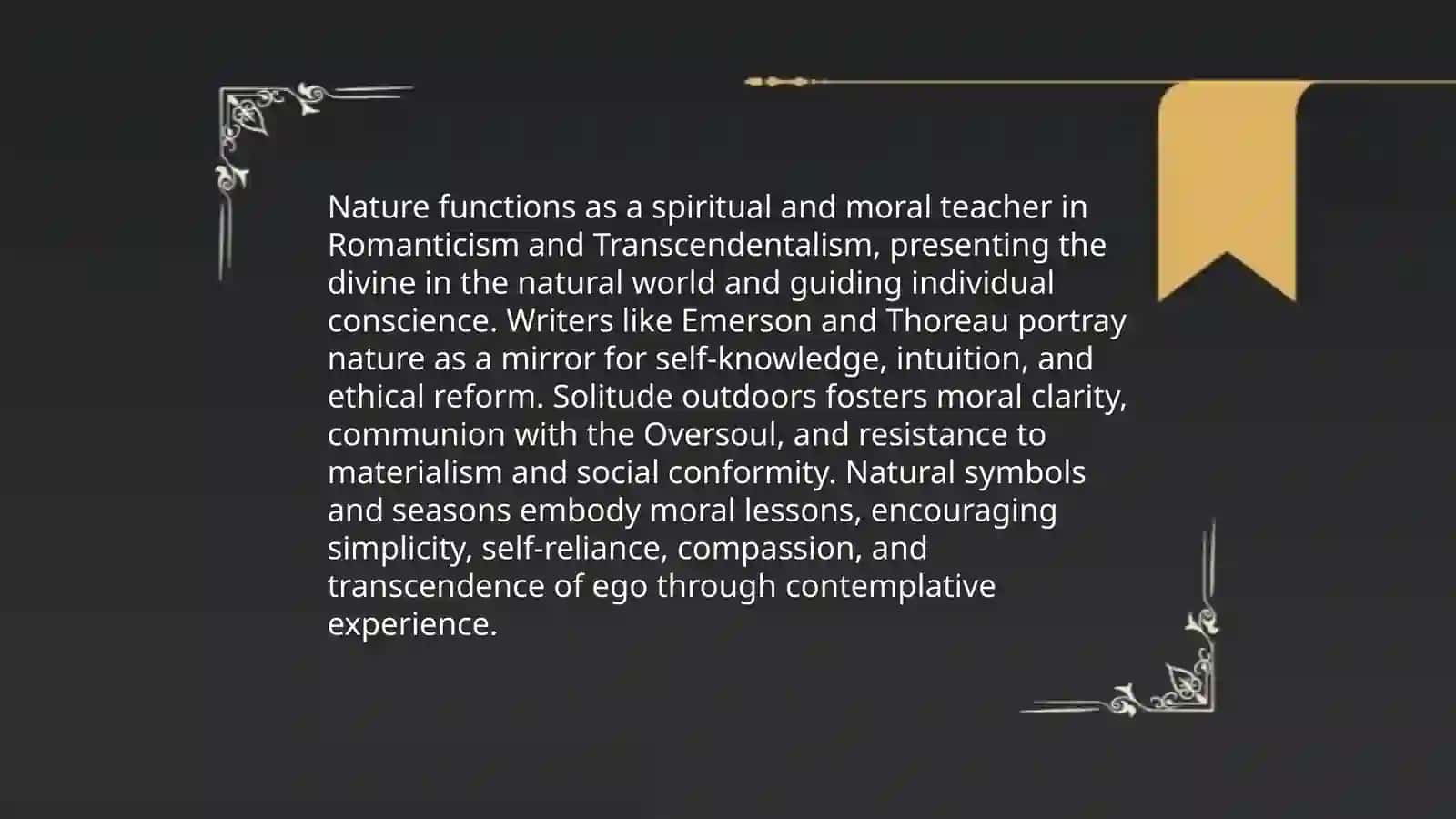 The main idea and theme of Romanticism and Transcendentalism period in American literature 4