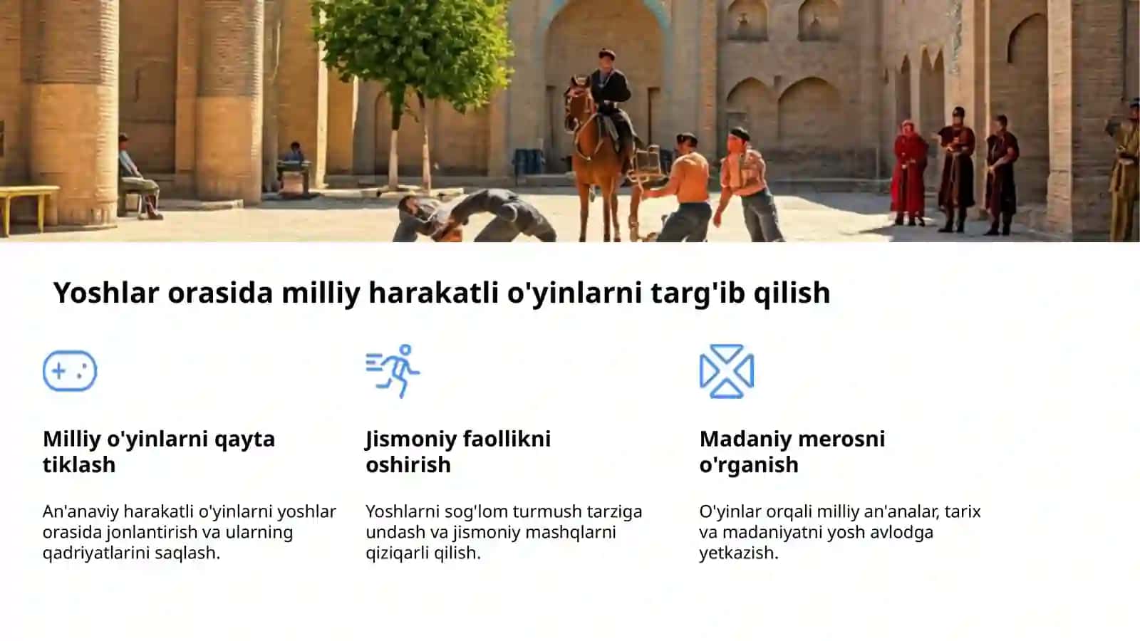 Milliy harakatli o'yinlar: turli taqmorlarda 4