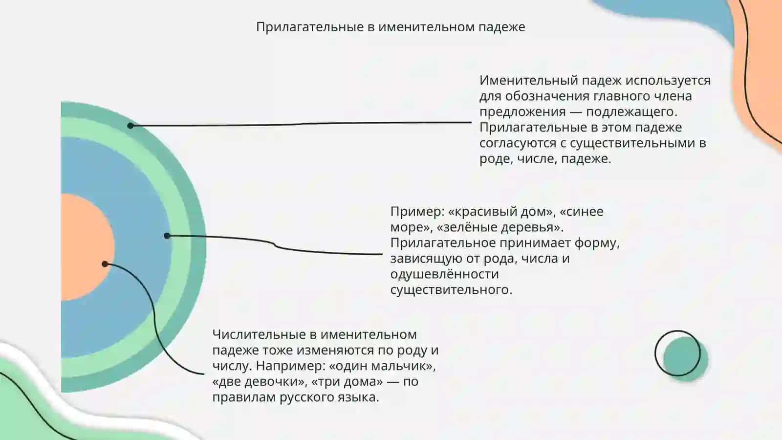 Именительный падеж прилагательных и числительных 4
