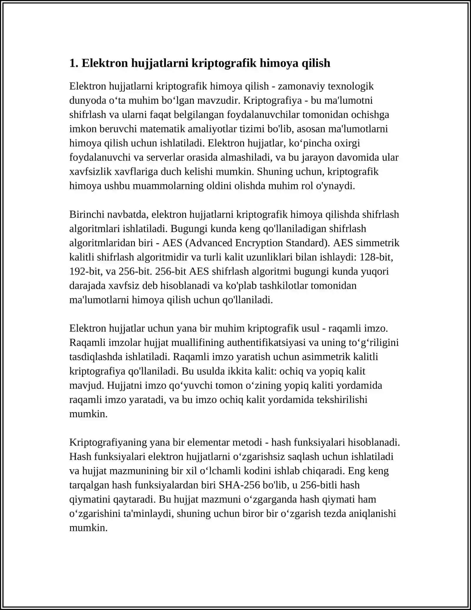 ELEKTRON HUJJATLARNI HIMOYA QILISH 4