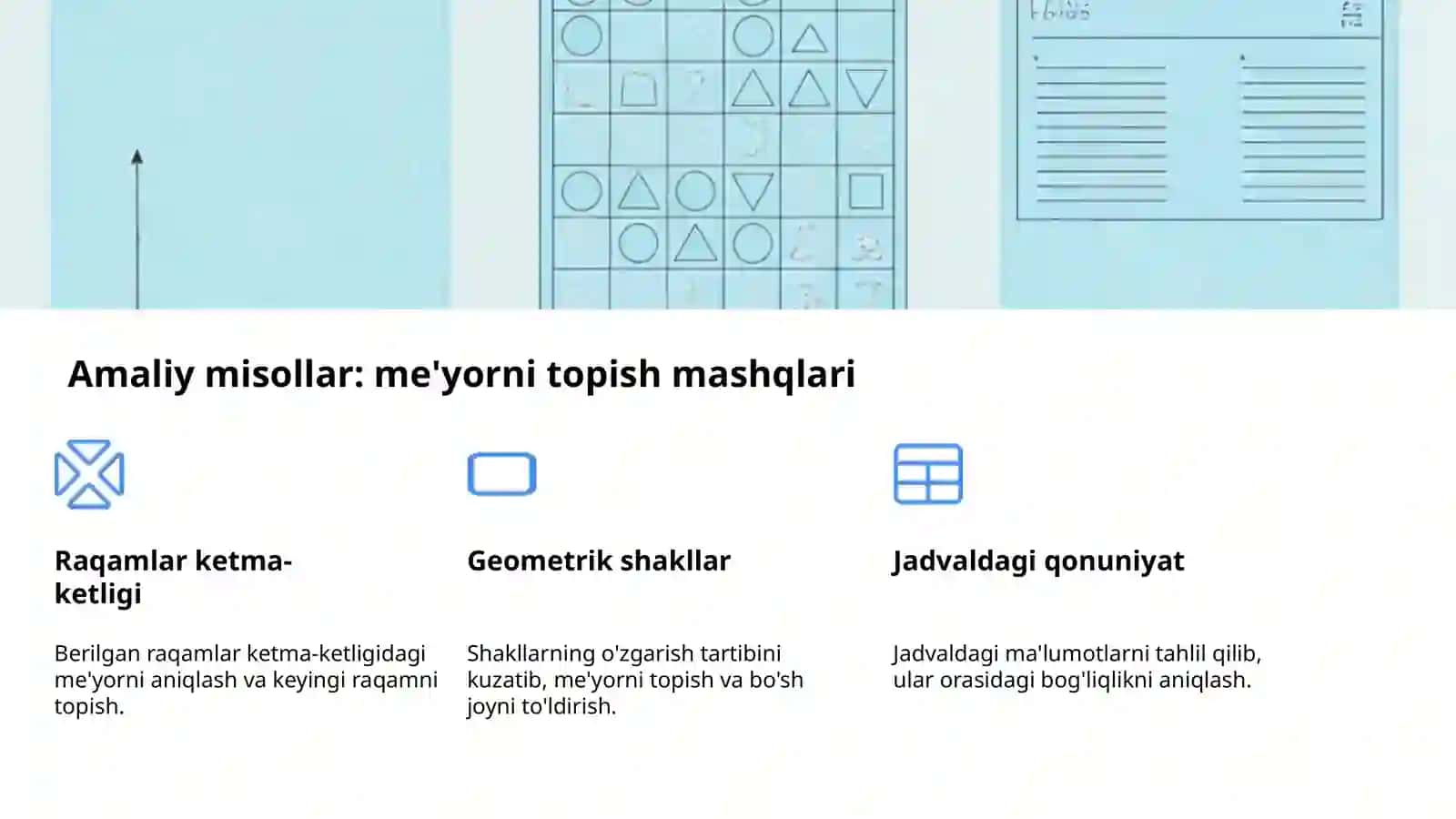 Me'yorni topish va hisoblash 4
