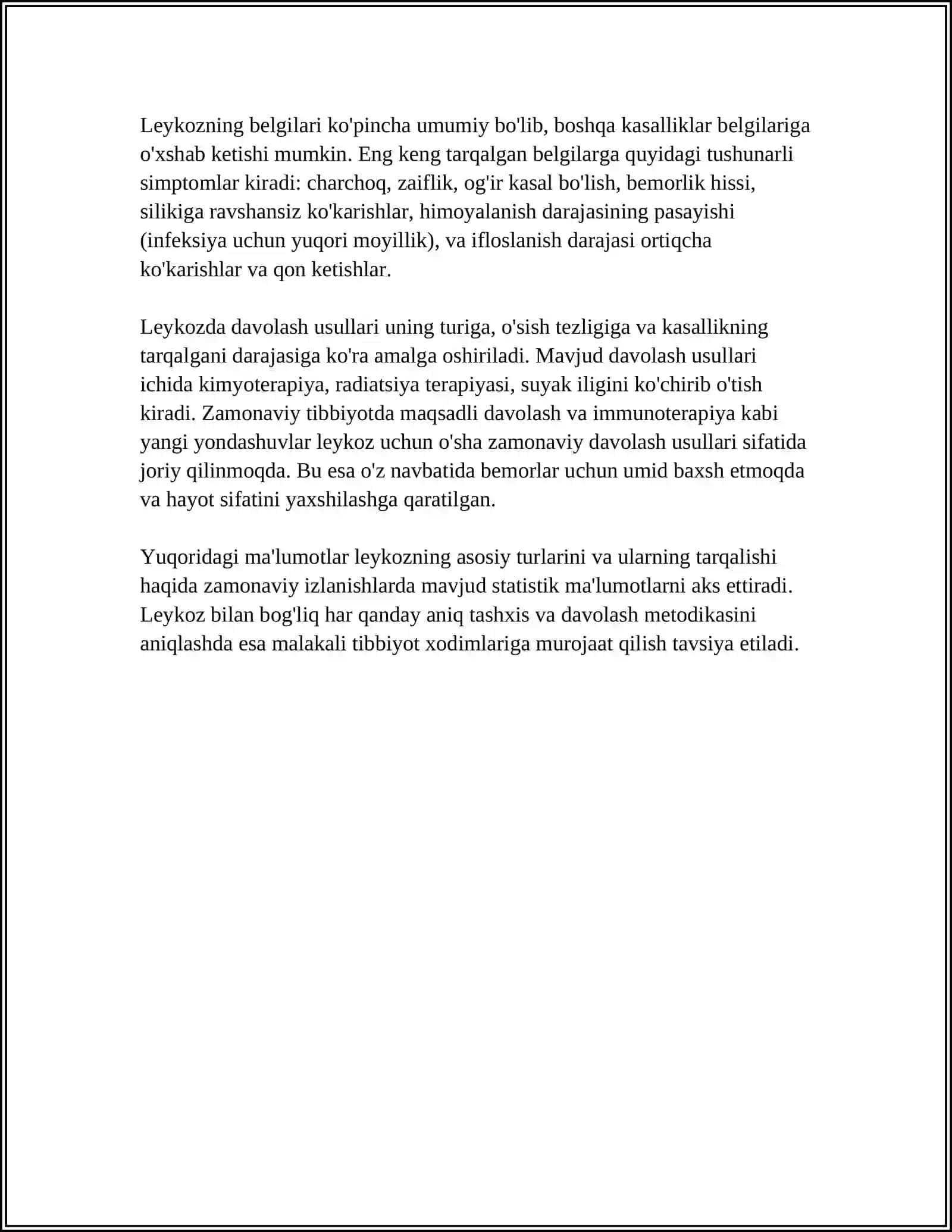 HAYVONLAR LEYKOZI MUSTAQIL ISH 4