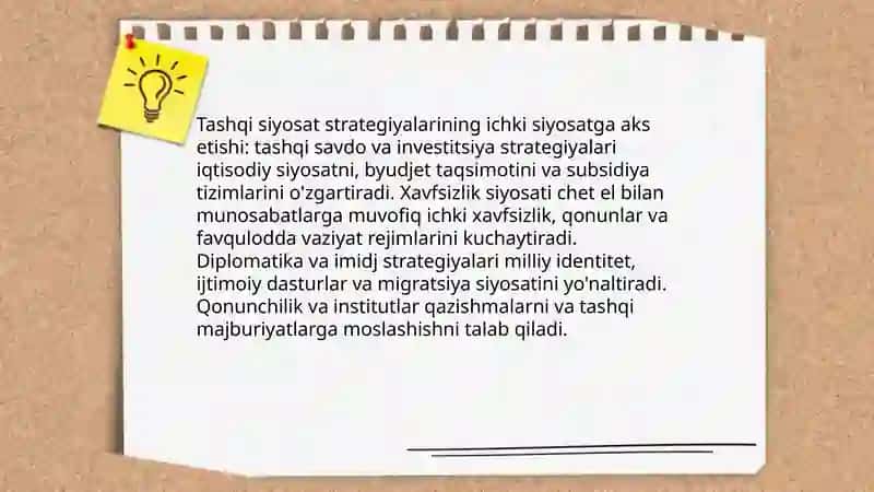 Ichki va tashqi siyosatning özaro bog’liqligi 4