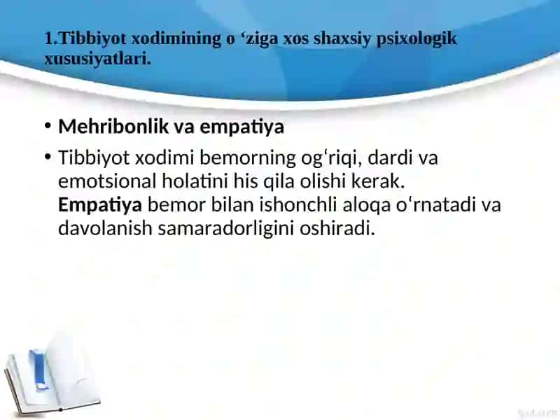Tibbiyot xodimlari psixologiyasi 4