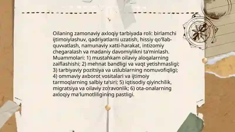 Zamonaviy axloqiy tarbiyaning yutuqlari va kamchiliklari 4