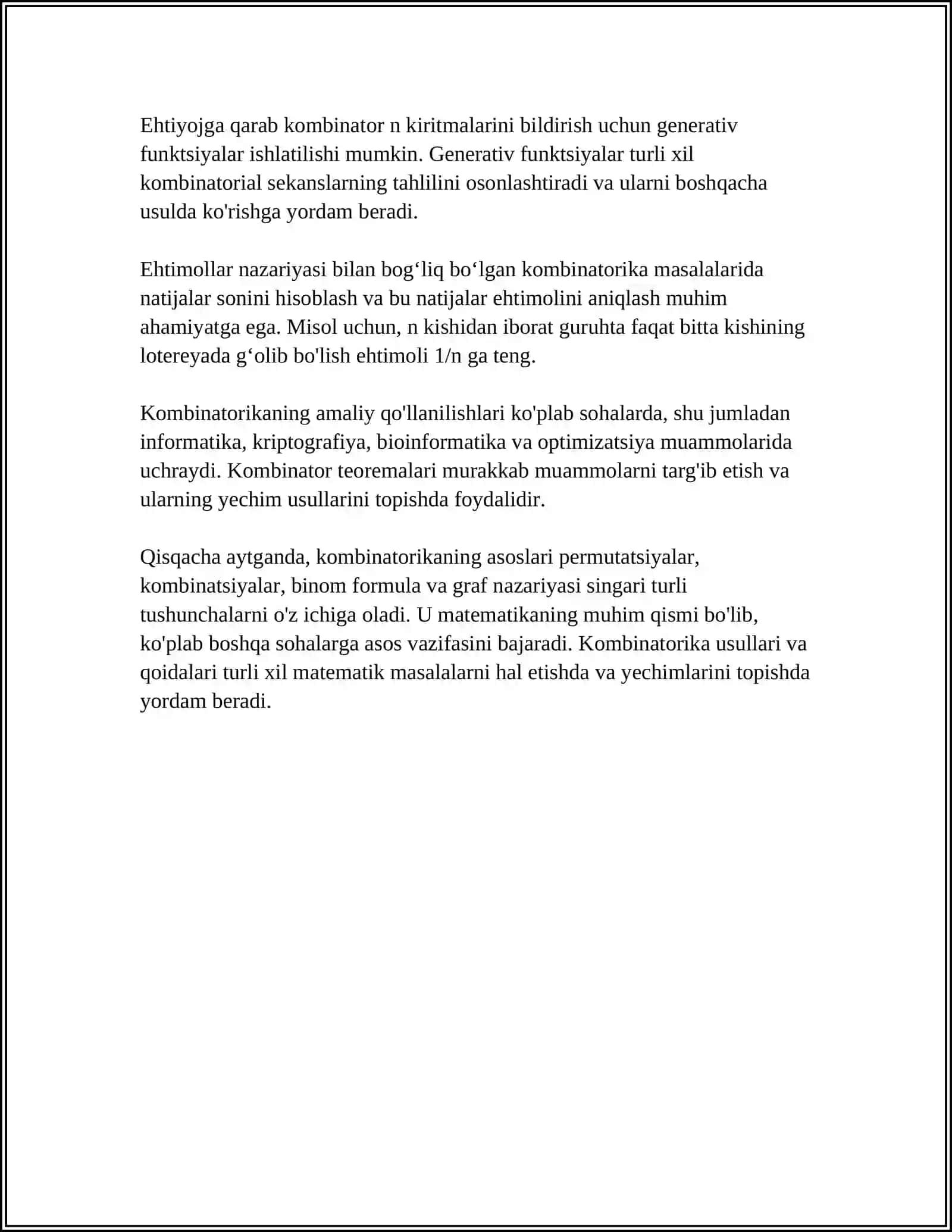 KOMBINATORIKA RIVOJLANISH TARIXI 4
