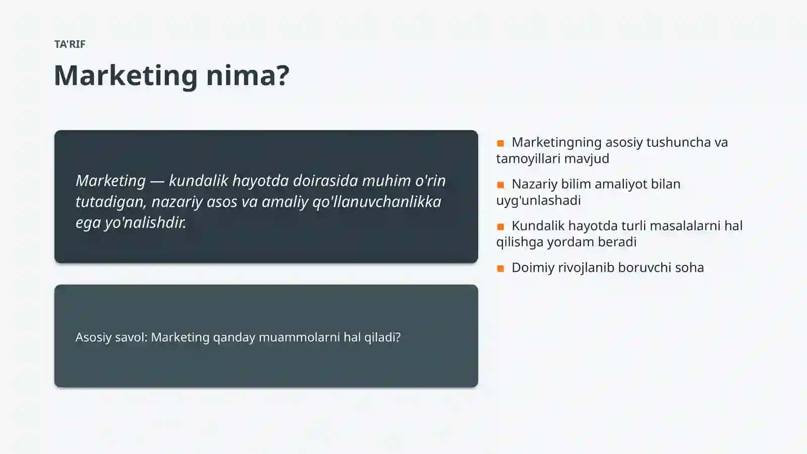 Kundalik hayotda - Marketing 4