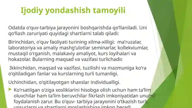 Ta'lim tizimi muassasasini boshqarish tamoyillari va uslublari 4