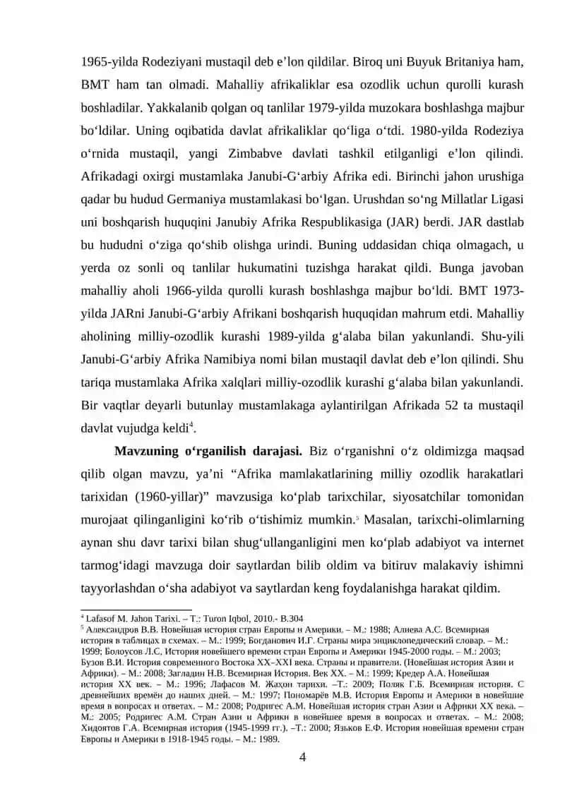 AFRIKA MAMLAKATLARINING MUSTAQILLIKNI QO‘LGA KIRITISHI JARAYONLARI 4