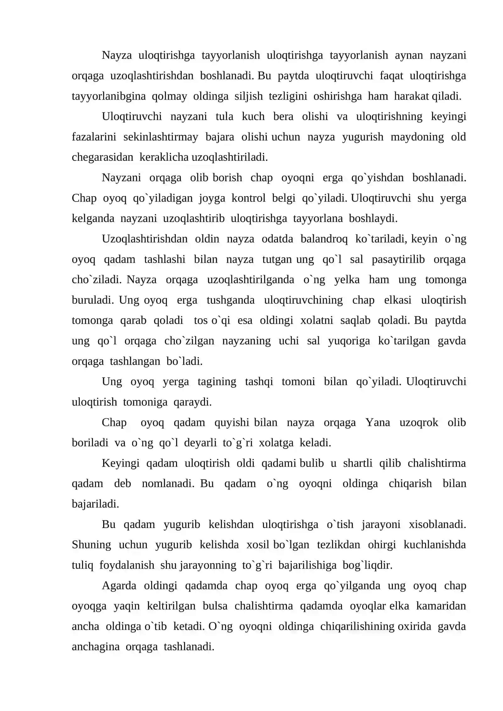 Nayza uloqtirish texnikasi tahlili va oʻrgatish uslubiyati 4