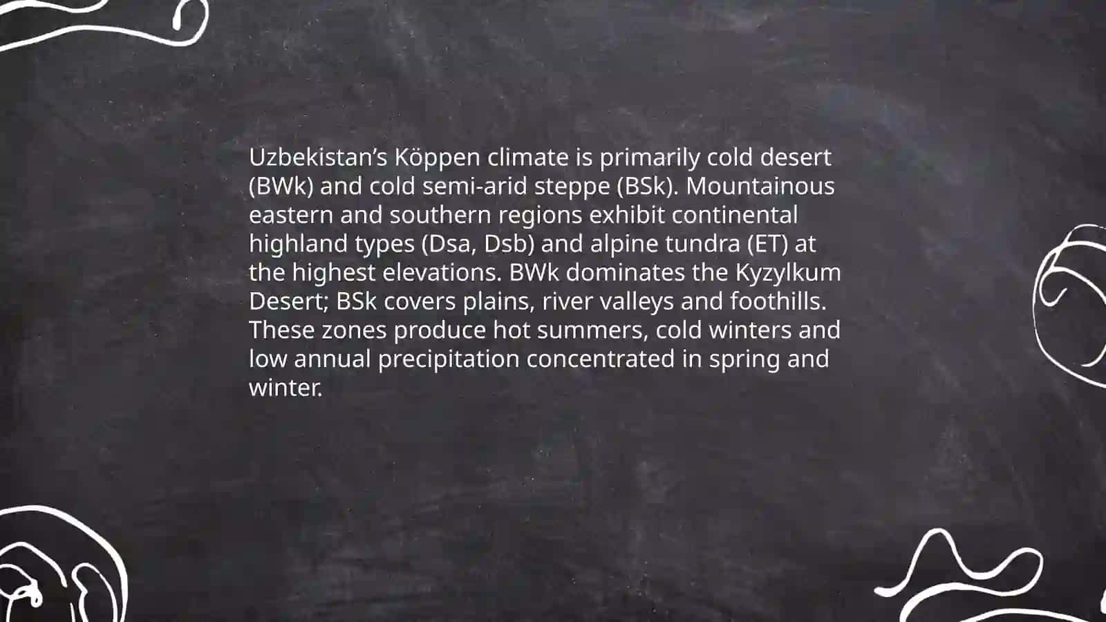 The climate of Uzbekistan 4