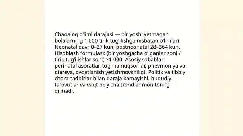 Respublika aholisining salomatlik koʻrsatkichlari 4