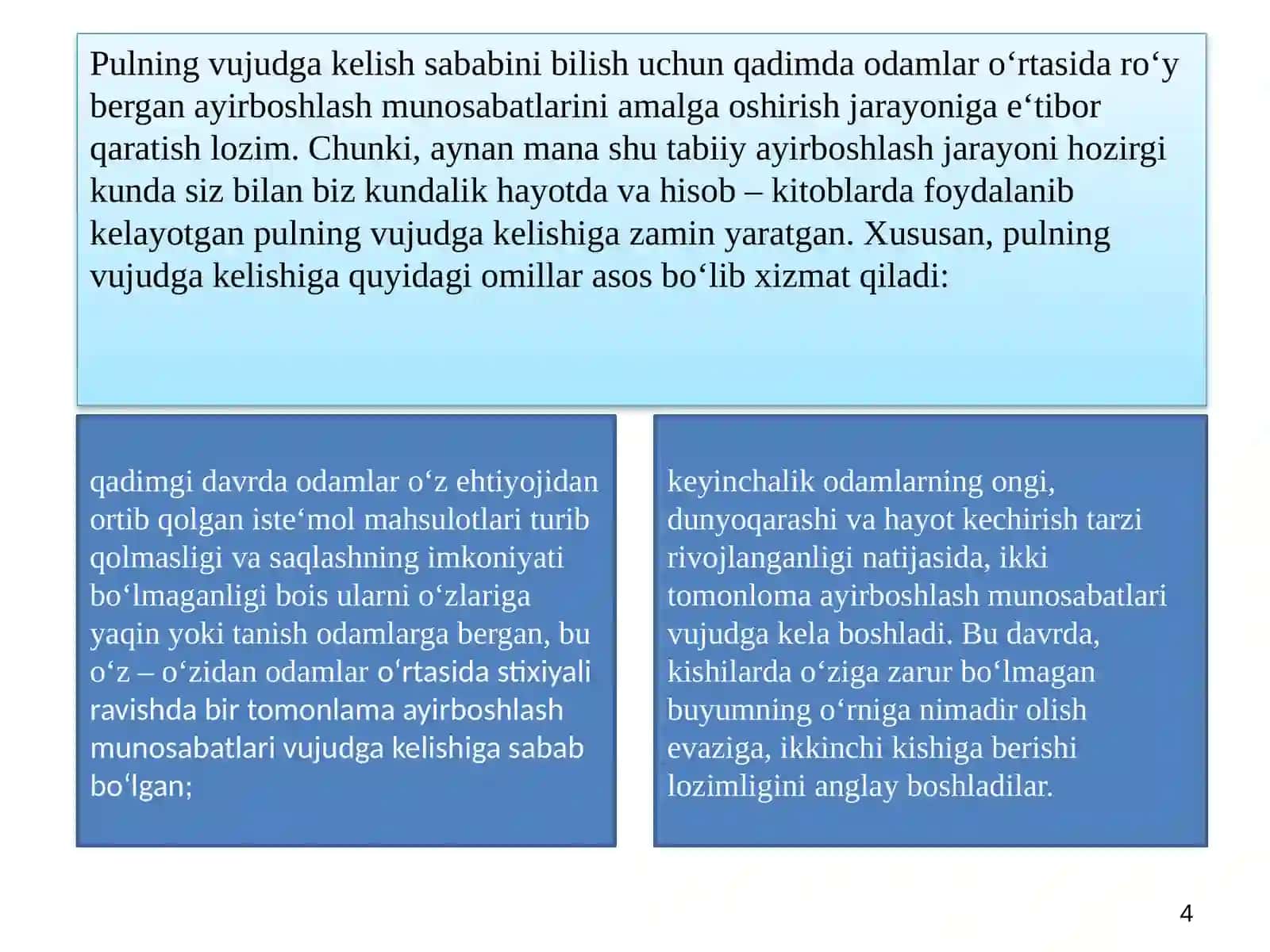 PUL VA BANKLAR FANIGA KIRISH 4