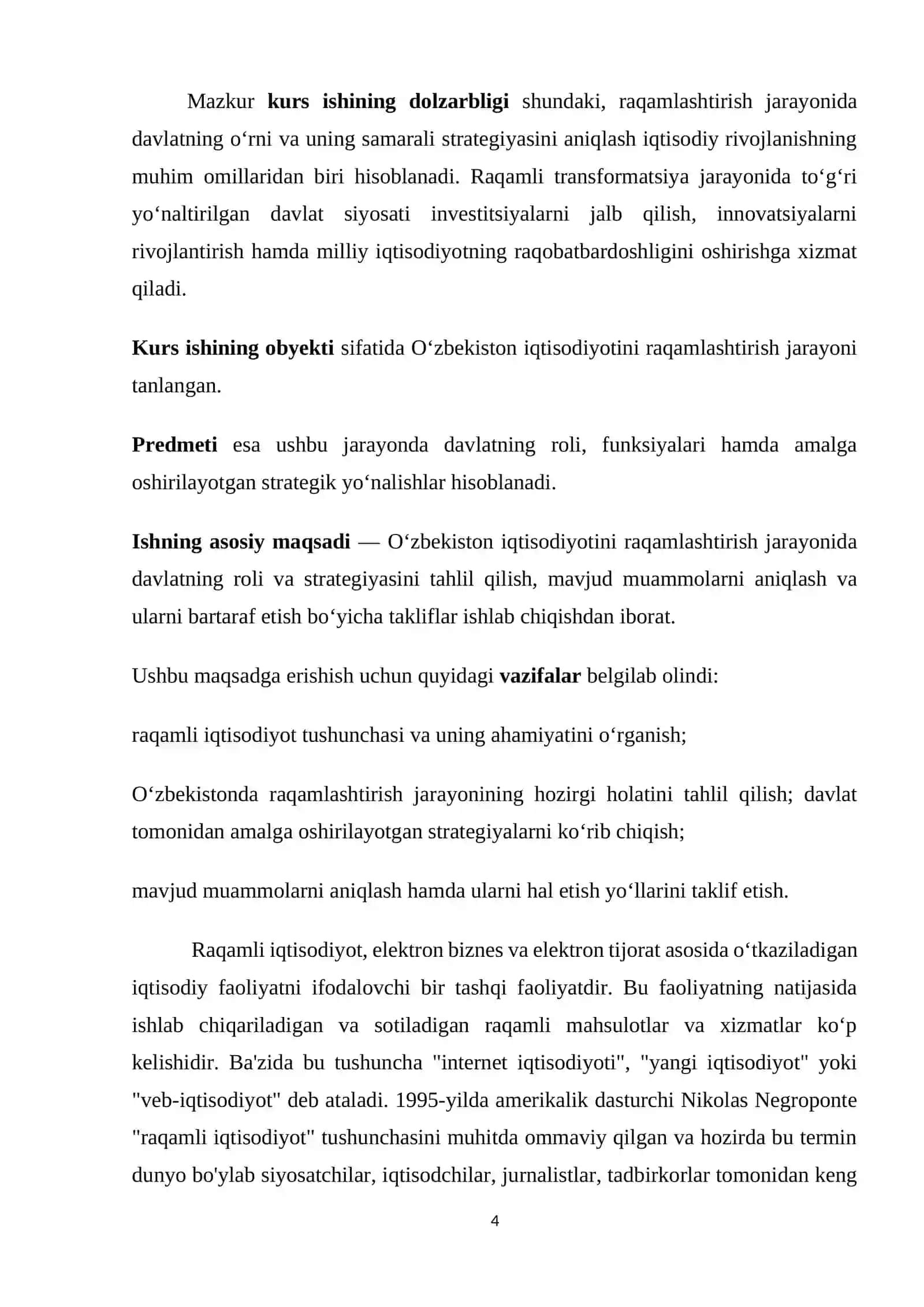 O’ZBEKISTON IQTISODIYOTINI RAQAMLASHTIRISH JARAYONIDA DAVLATNING ROLI 4