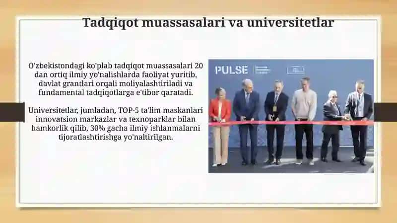 Innovatsion faoliyatni bugungi infratuzilmasi 4