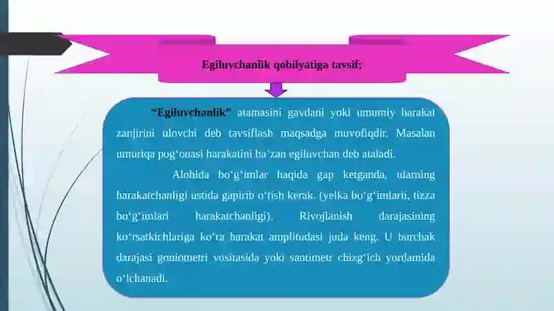 Egiluvchanlikni tarbiyalash 4
