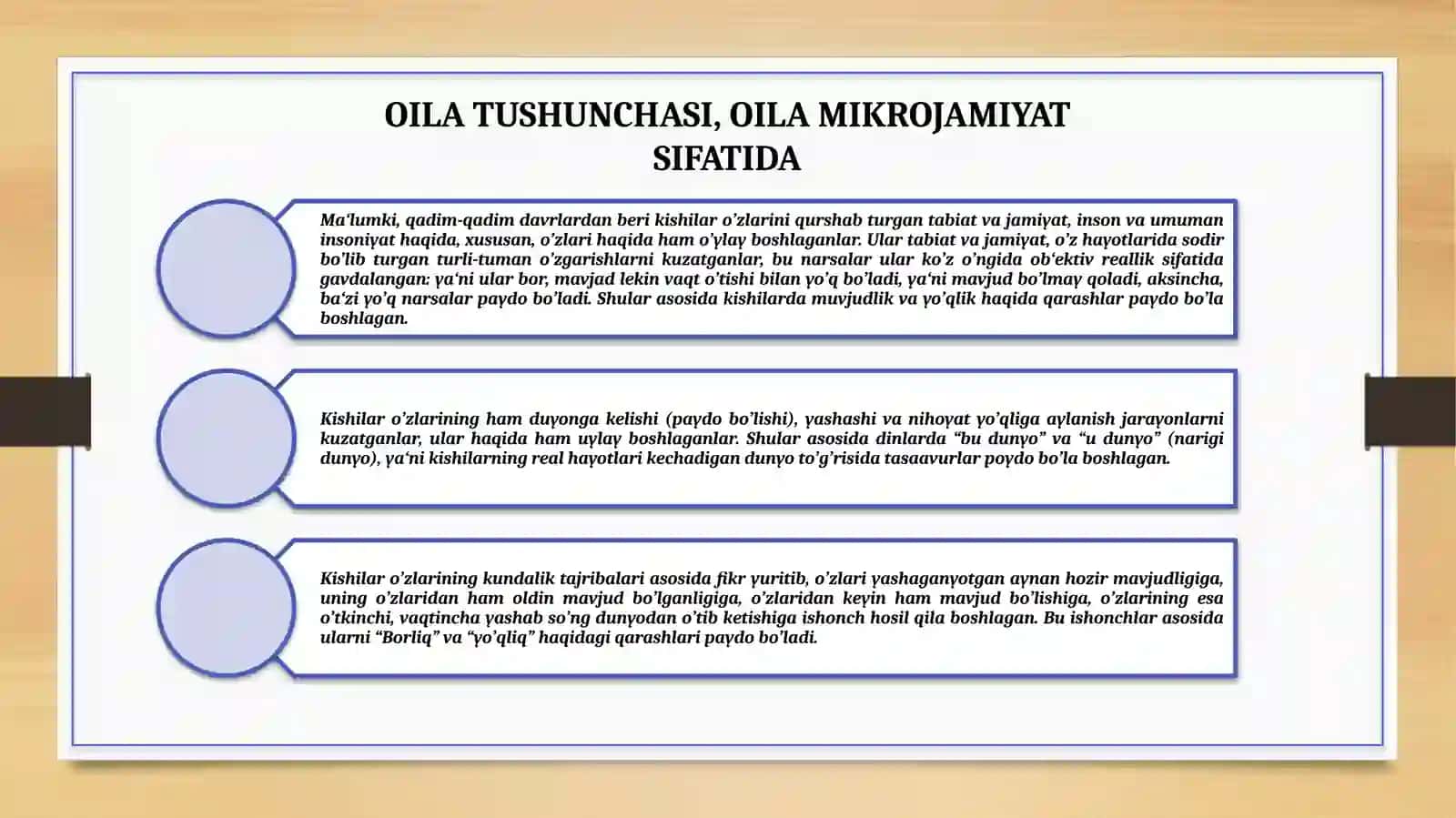 BORLIQ TUZILISHIDA MAKON VA VAQT 4