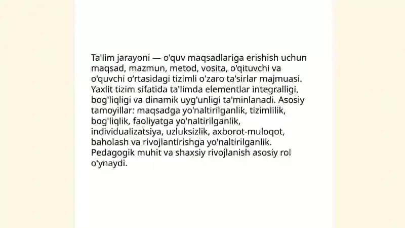 Didaktika-pedagogik talim nazariyasi 4