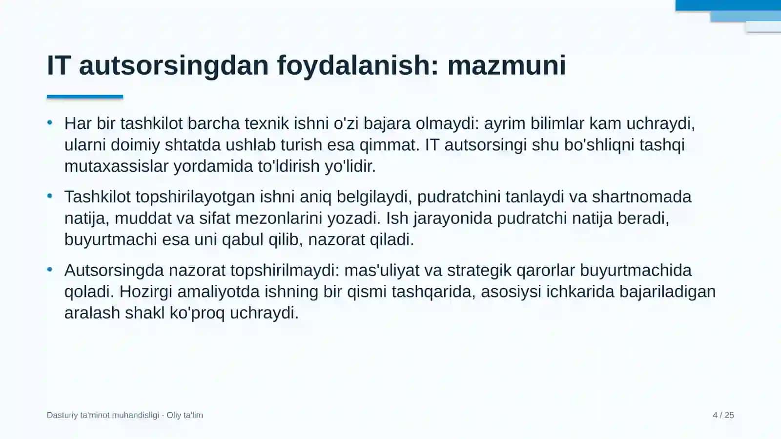 sun'iy yo'ldosh aloqasida it autsorsingdan foydalanish 2564 4