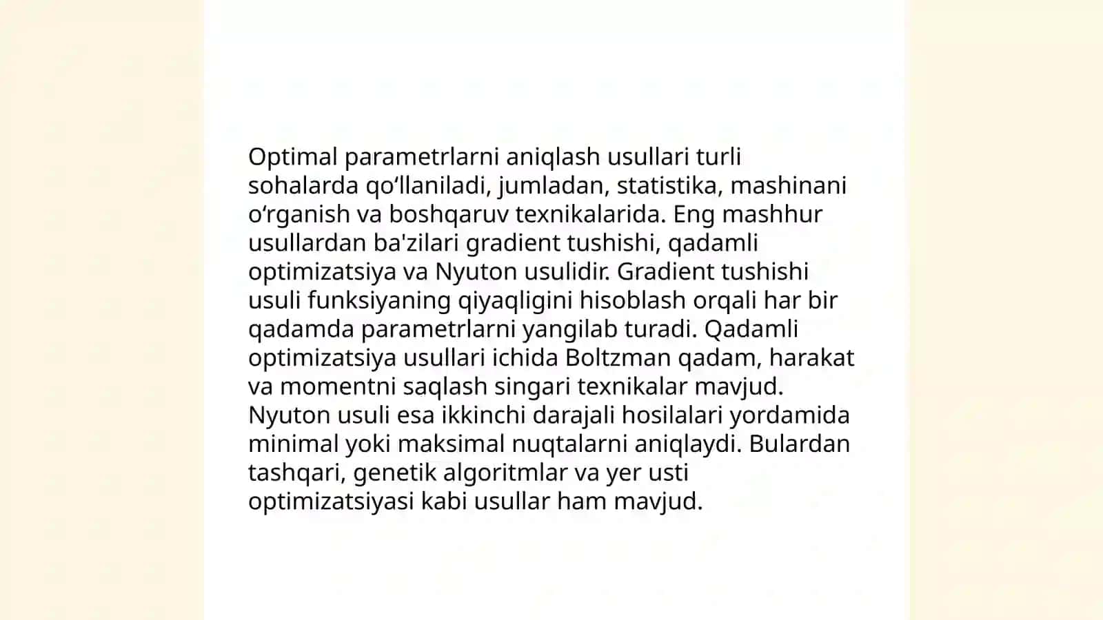 Boshqaruv pulitlarining optimal parameterlarini aniqlash 4