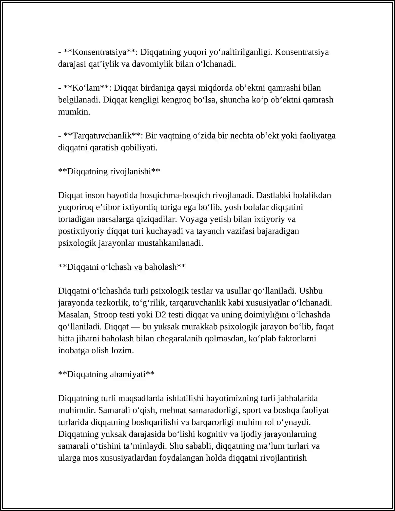 ÒQUVCHILAR DIQQATINING AYRIM XUSUSIYATLARI 4