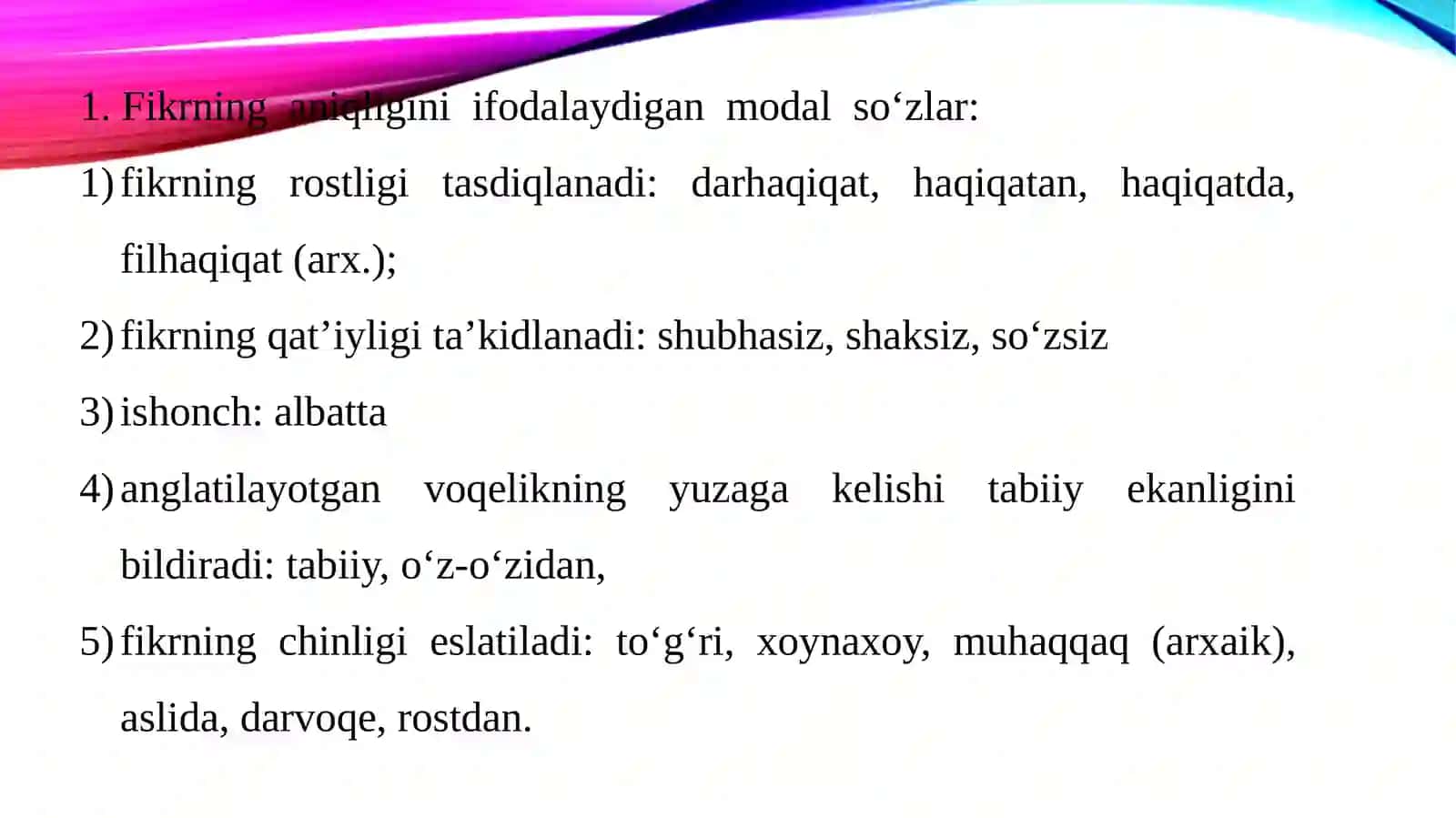 Alohida so’zlar 4