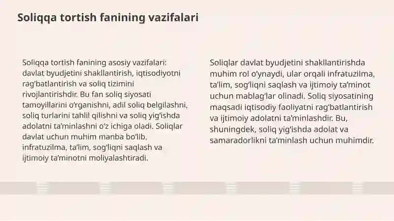 Soliqlar va Soliqqa Tortish 4
