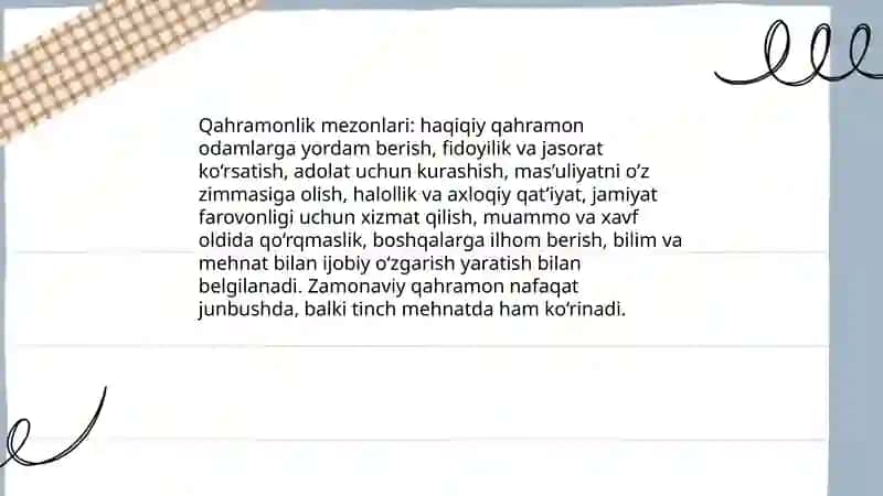 Zamonamiz qahramonlari kimlar? 4