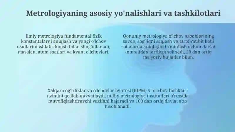 O‘lchashlar biriligini ta’minlash va etalonlar 4